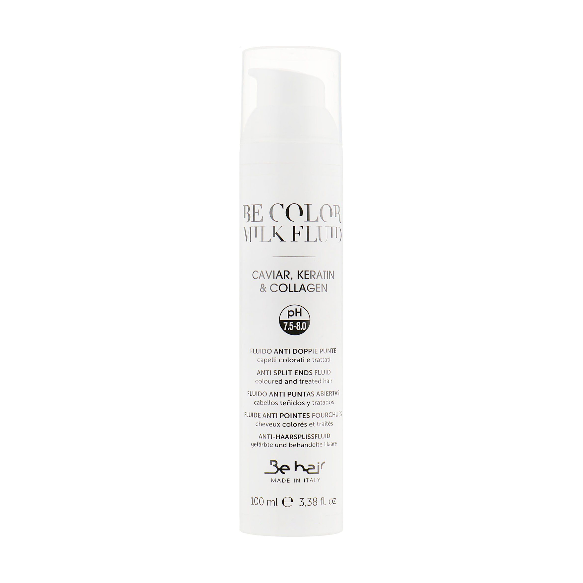 Молочко для посічених кінчиків волосся Be Hair Be Color Milk Fluid pH 7.5-8.0 з ікрою, кератином і колагеном, 100 мл